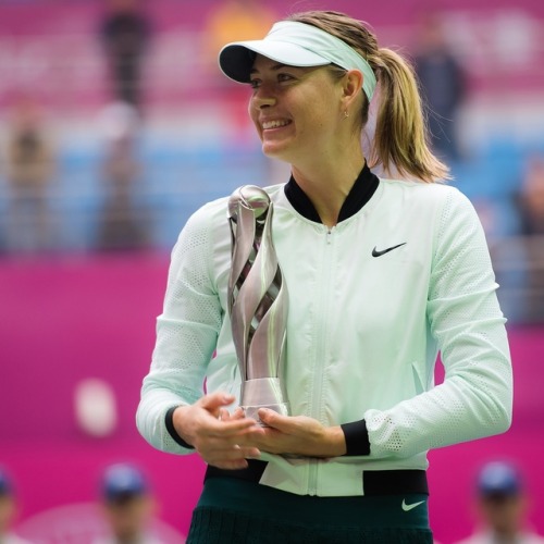 alwayswithsharapova: Tianjin Open Champion | 36th career trophy. Maria Sharapova defeated Aryna Saba