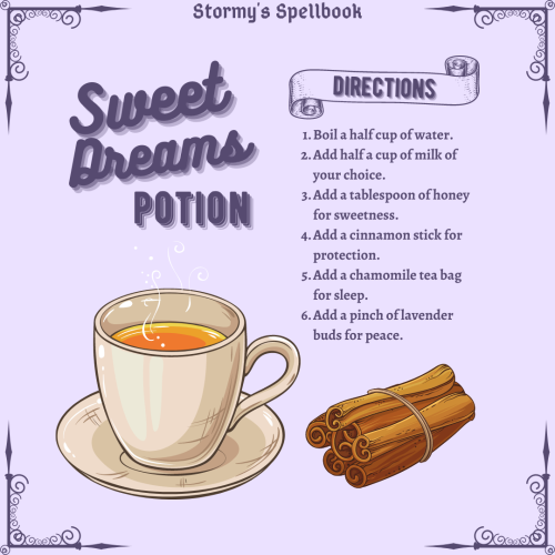 Sweet dreams potion.My Grimoire Pages | My Blog | My Instagram