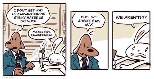 trying to make my way through the sam and max doodle file, here’s some meme redraws and stuff