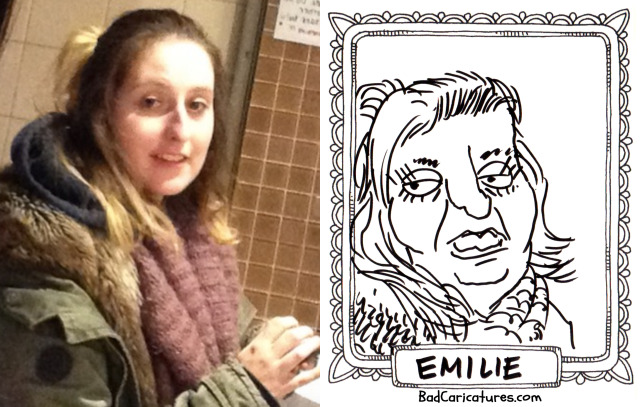 A terrible caricature of Emilie