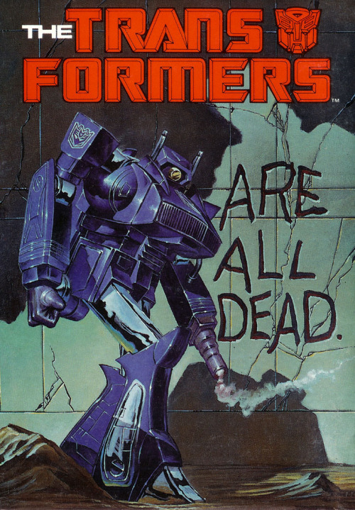 transwomanstarscream:the iconic cover to The Transformers (Marvel US) #5, “The New Order”, published
