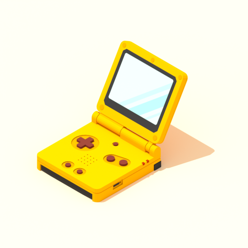  Nintendo Game Boy Advance SP I think I did low poly versions for pretty much every Nintendo console