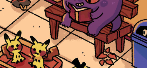 Hello here is a preview of my piece for @pkmnhalloweenzine​ ! You can grab a copy here:  shadow