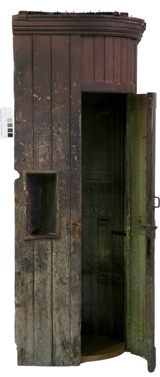 Isolation cell - Kew Asylum, wood, circa 1870SummaryIsolation cell (also known as an isolation chamb