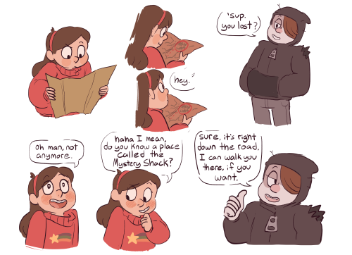 sailorleo:  a gravity falls au in which mabel and dipper, for (possibly supernatural) reasons unknown, were separated at birth, and while mabel grew up as an only child in her normal home with normal parents, dipper grew up in gravity falls raised by