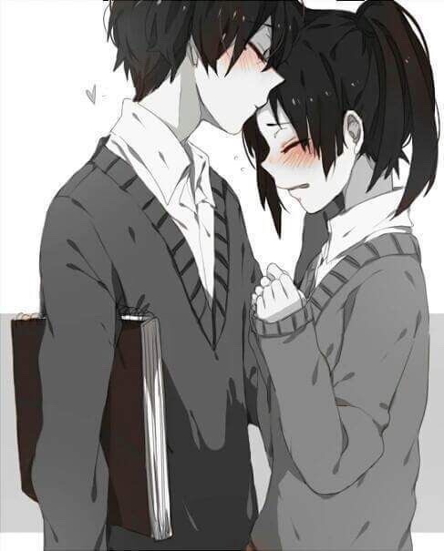 The Love Life of an Otaku on Tumblr: This is adorable❤️ the girl is flushed  with embarrassment while the boy is abbot of a flirt?