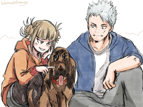 blamedorange:  au concept: vladking adopting himiko and they have a bloodhound at home