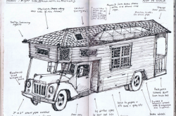 tinyhousetrucker:Hey folks! Its Chris, I’ve been meaning to make a blog for quite some time about building my housetruck. So what is that? Well, simply a house built on the back of a truck, in my case, my Great Grandfathers 1951 Ford F5 grain truck