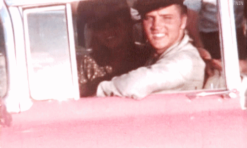 satnin:  Elvis Presley and June Juanico, c. 1956. 