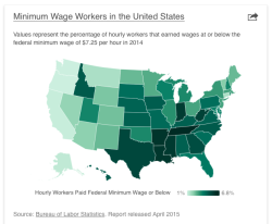 micdotcom:  5 states will vote on minimum wage this election The federal minimum wage is ů.25 an hour, but many states have raised that floor, including Massachusetts and California, which have a minimum wage of บ an hour.   In November, four more