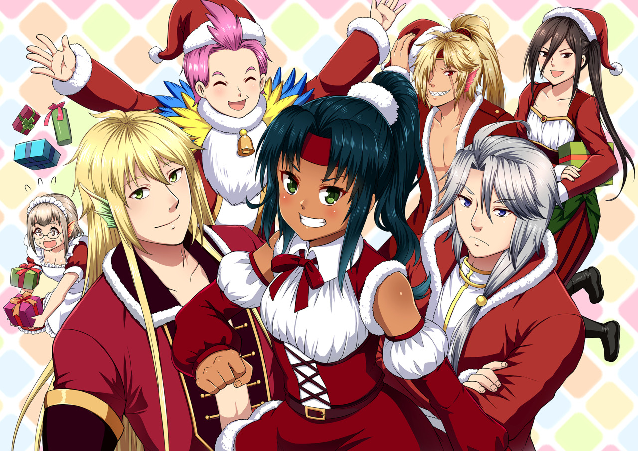 Merry Christmas, mateys! We hope you’re all having a happy holiday season! To celebrate, here’s an image of “The Pirate Mermaid” cast in festive attire. Hope Mimi got enough presents for everybody!
Huh, it looks like Malik brought two mysterious...