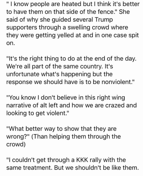allonsyforever:  BLM organizers and protesters like Imani chose to *put their lives on the line* to ensure that violence did not break out in Boston today. As she so eloquently said, she would not have received the same treatment at a white supremacist