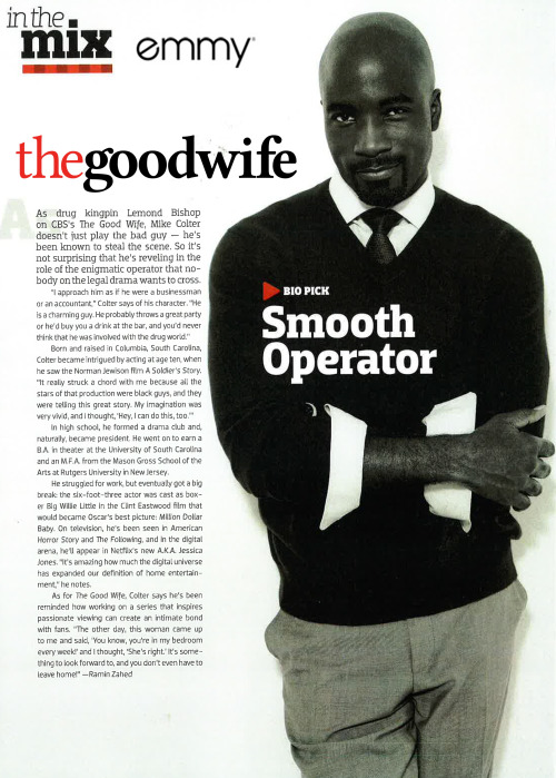 Mike Colter Q&A on his work in The Good WifeEMMY MAGAZINE – 06/04/2015