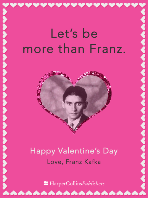 harpercollins:If famous writers sent Valentines …