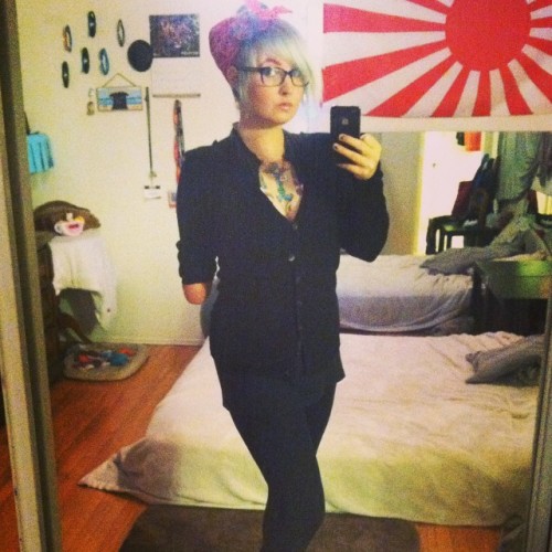 Winter weather (well for SD) I love you #tattoos #bluehair #Japaneseflag