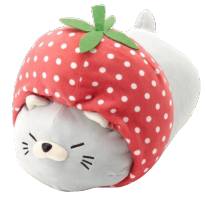 Porn Pics sweetroll:Shiba and Cat Strawberry Plushie
