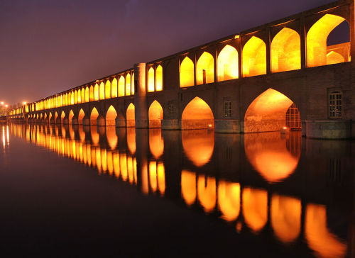 Si-o-se Pol, Ishfahan, Iran, built 1599-1602Si-o-se Pol, which means 33 Bridge or the Bridge of 33 A