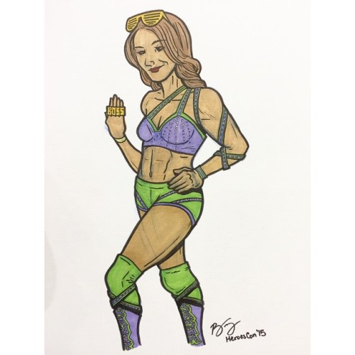 Drew one of my faves @sashabankswwe at #HeroesCon for Tres #nxt #boss #wwe #prowrestling #sashabanks