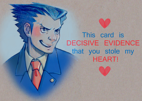 theeasternkingdomofvidya:Turnabout Valentine - Phoenix Wright and Turnabout Valentine - Miles Edgewo