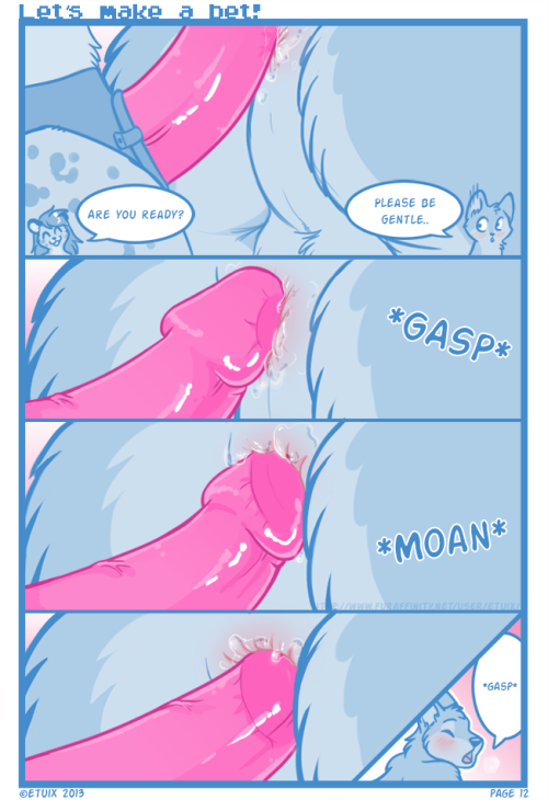 furry-sex-slave:  kanakusc:furryredfox:  Let’s make a bet by Etuix. Part 2 and animated gif :3   Part 2   I need to get a strap on to use on my hubby