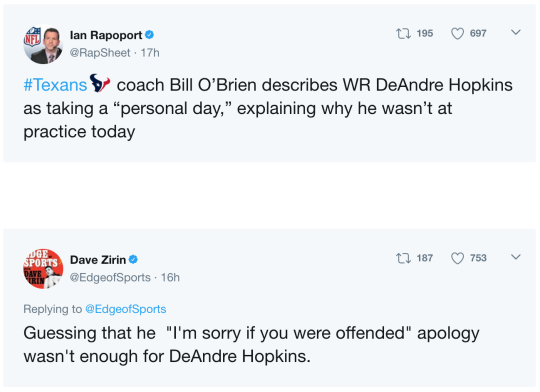 Deandre Hopkins skips practice and players react to Bob McNair's words