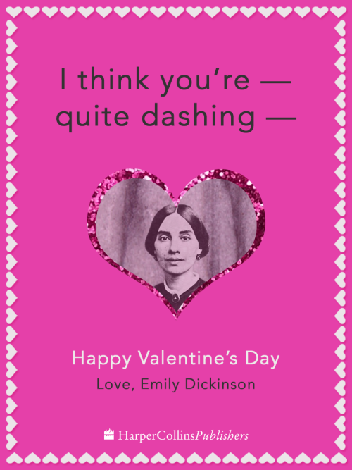 harpercollins:If famous writers sent Valentines …