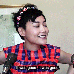 delillie-blog:  Rinko being asked what it was like to be the only girl on set 