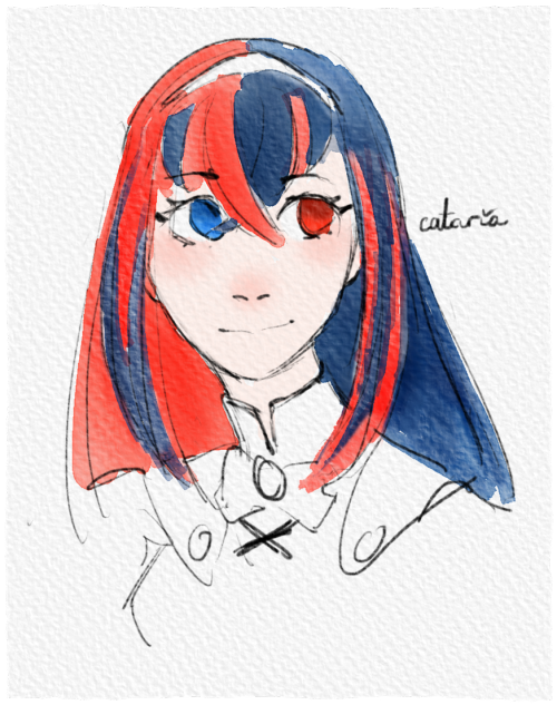 Her Hair Is A Pain With The Watercolour Brush Lol