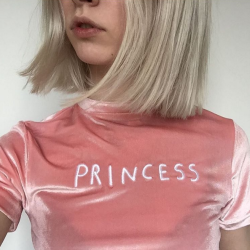 coquettefashion:    Pink Velvet Princess Crop Top  