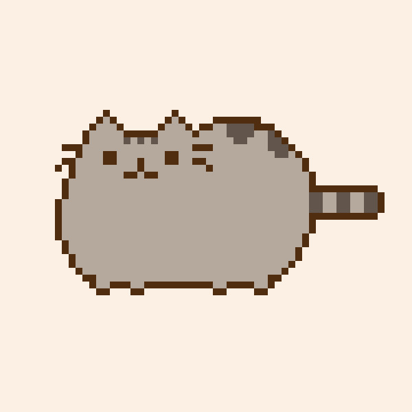 Pixilart - 8-Bit Pusheen Cat by zolpidemzombie