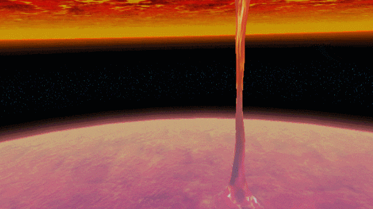 suppermariobroth:  The background in Melty Molten Galaxy in Super Mario Galaxy appears