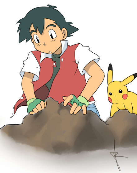 hollylu-pokeship-art:  Random sketch tonight and used mezasepkmnmaster jacket color.