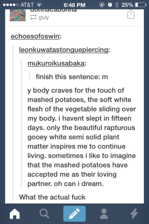 advice-animal:  Mashed potatoesadvice-animal.tumblr.com  Potatoes aren’t vegetables by any definition.  Sincerely the Science Side of Tumblr.  