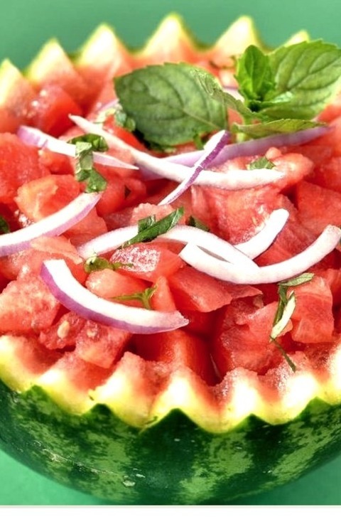 Salad - Watermelon SurprizeThis Summery Watermelon Mint Salad Is Dressed Simply With Apple Cider Vinegar