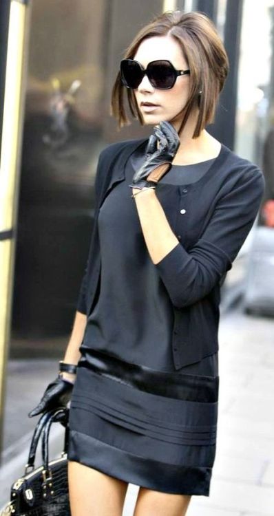Victoria Beckham in all black
