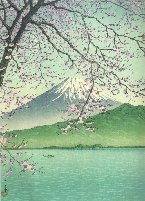 gardenofthefareast:Kawase Hasui (1883-1957) - Nishi Izu, Kisho no Fuji