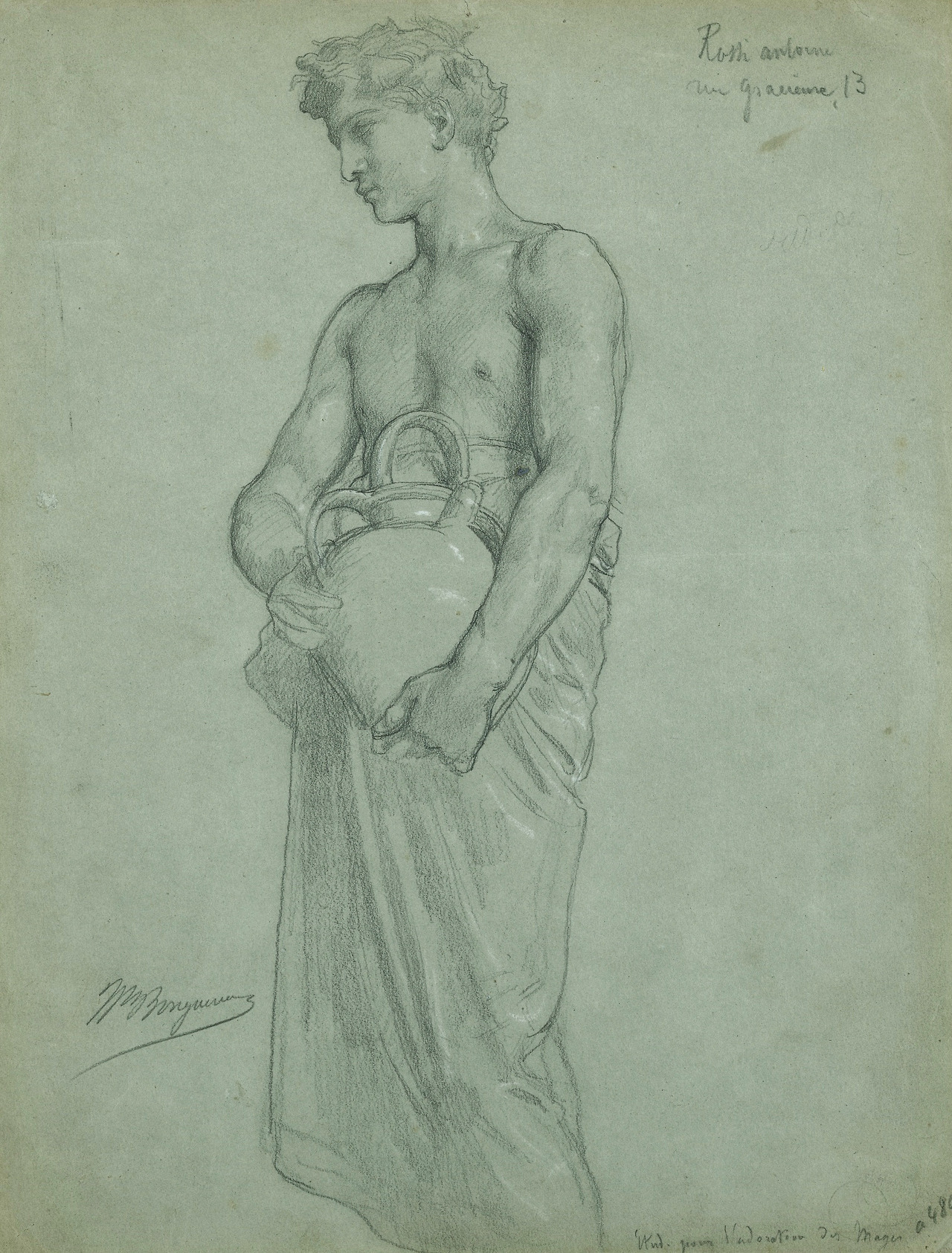 hadrian6:  Study for the Adoration of the Magi. 19th.century. William Adolphe Bouguereau.