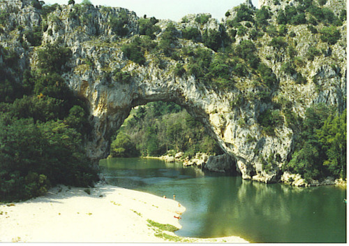 The Pont d'Arc over the Ardéche river (France).