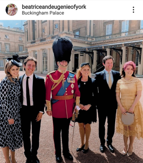 The Duke of York and Sarah, Duchess of York with their daughters Princess Beatrice with boyfriend Ed