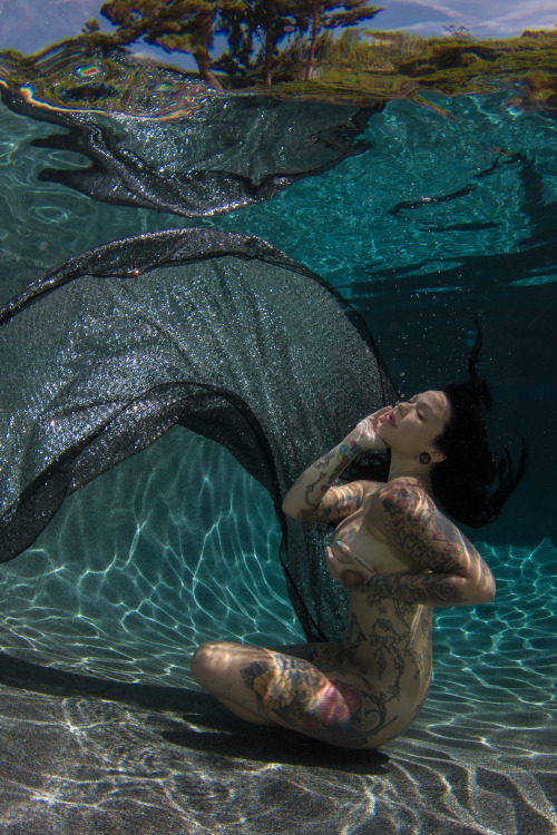 Cara Mia mermaid practice.  Palos Verdes, CA. May 2014