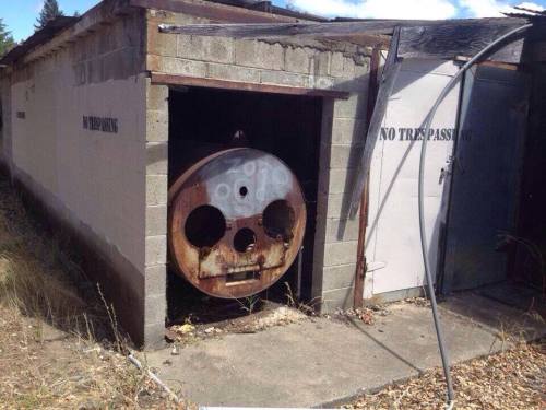 franklycats:Thomas the Tank Engine: The Crystal Meth Years.He went off the rails for a bit.