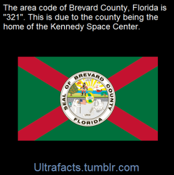 ultrafacts:    The area code for most of the county became “321” in 1999, as in the “3…2…1… lift-off!”  (Fact Source)Follow Ultrafacts for more facts