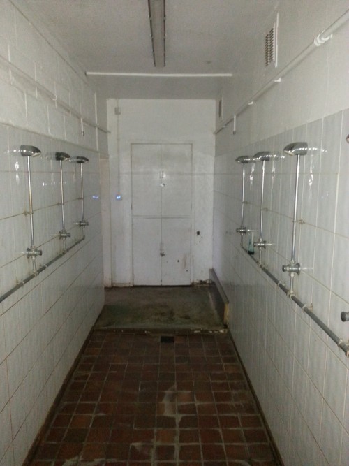 ‘Slightly’ less glamorous and cramped shower at Wallingford Sport in Oxfordshire, UK. Th