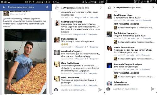 finofilipino:  Un claro caso de #microfeminismos en Facebook. Enviado por   Chakalin:Un lozano mozalbete pretende anunciar una pizza, y finalmente se ve sometido a un trato vejatorio y de abuso por parte de todas las féminas en celo. Estos casos también