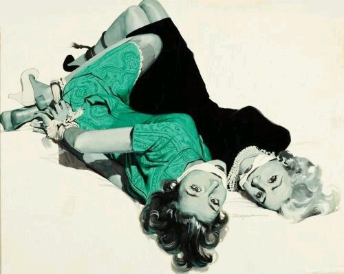 tallulahdreaming:“The artless heiress” - illustration by Robert Meyers 1957