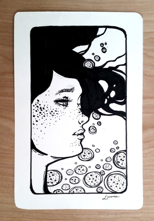 Drown. Ink on Bristol.