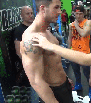shreddedgifs:everyone wants to touch Andre Andre Merzdorf