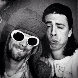 cobainsdaily:  Kurt Cobain and Dave Grohl by Jesse Frohman, 1993. Book “The Last Session”.
