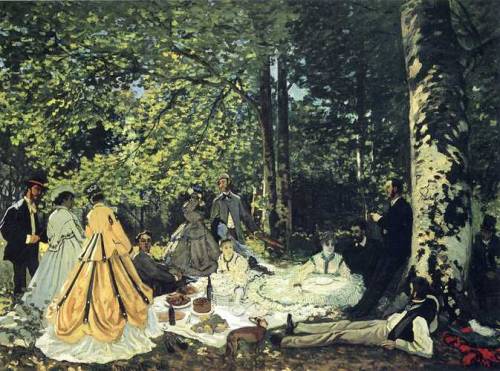 artist-monet:Lunch on the Grass, 1865, Claude Monet