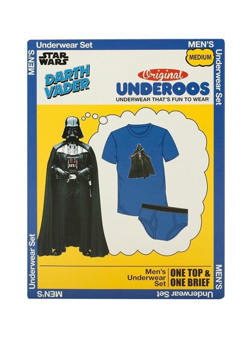 Darth Vader is dreamily thinking of underwear that features himself.